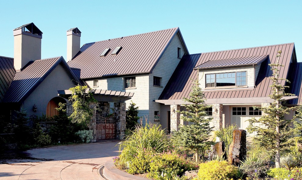 Example of an eclectic exterior home design in Seattle
