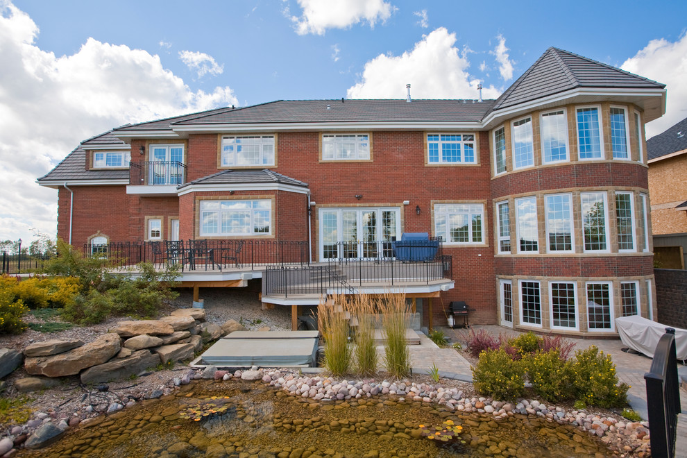 Stately Brick Mansion Exterior Edmonton by Durabuilt Windows