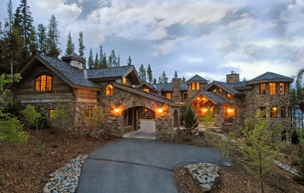 Design ideas for a traditional house exterior in Denver.