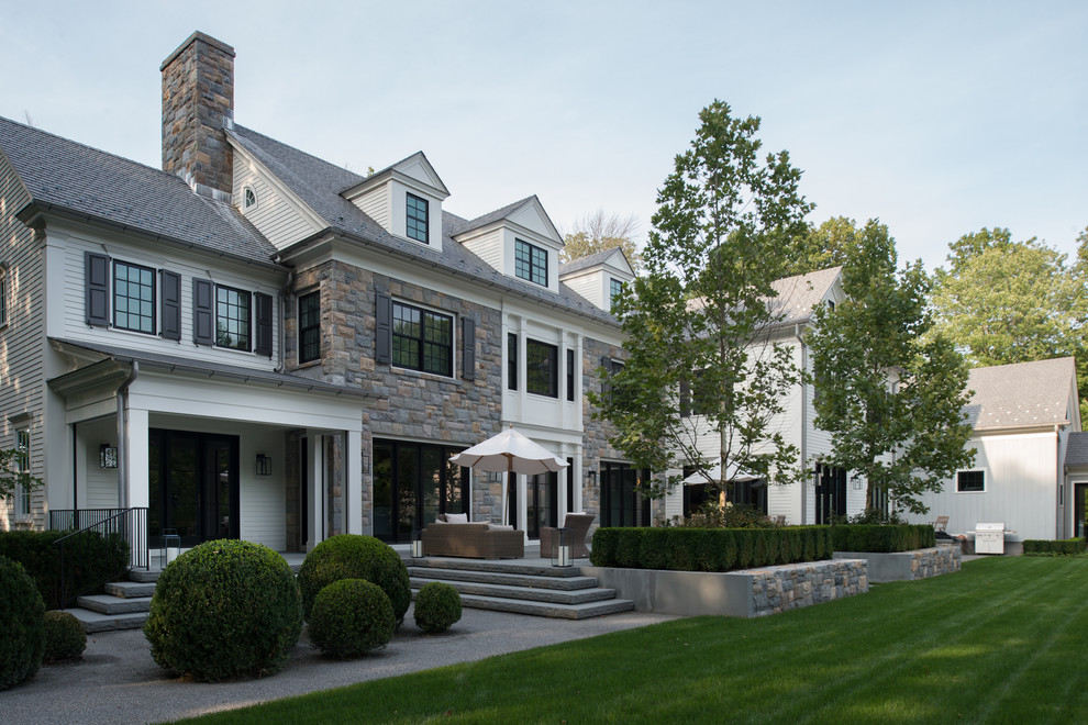 Stone & Clapboard Exterior New York by James Schettino Architects