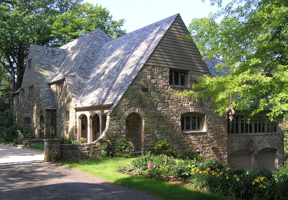 Stone Manor House in Scarsdale, NY Traditional Exterior New York