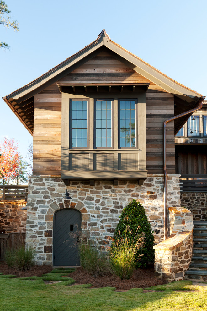 Inspiration for a rustic house exterior in Other.