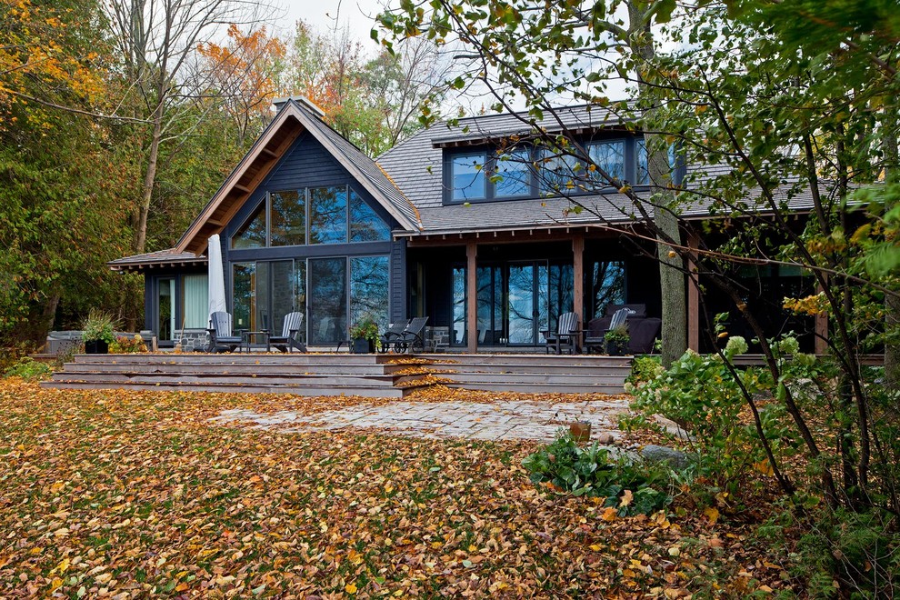 Rustic exterior home idea in Toronto
