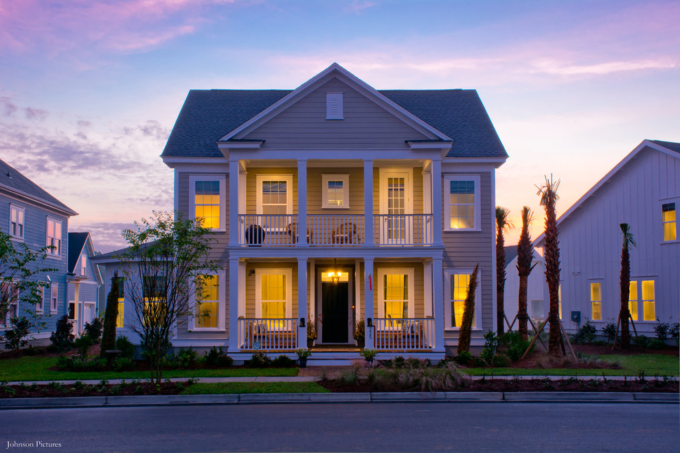 Traditional two-story exterior home idea in Charleston