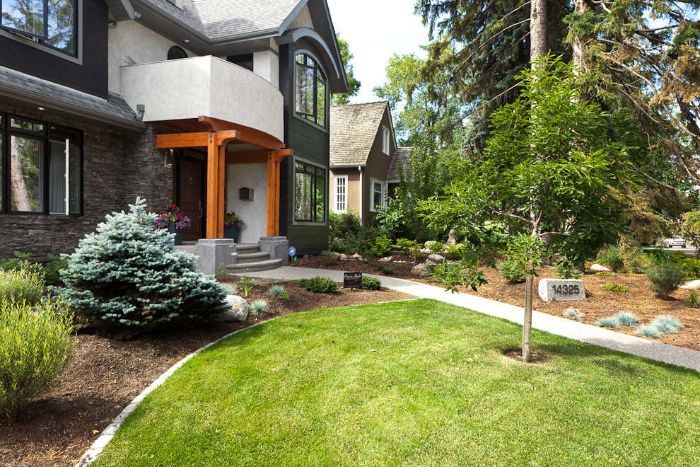 Example of a trendy exterior home design in Edmonton