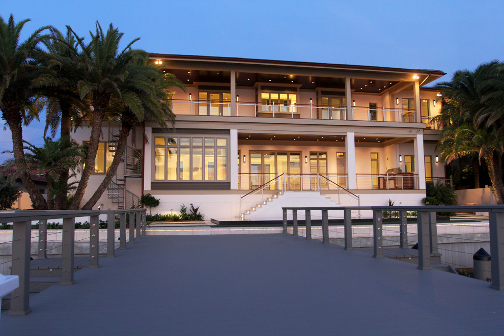 Sunset Park Coastal; Custom Waterfront Tropical Exterior Tampa by Sunset Properties of