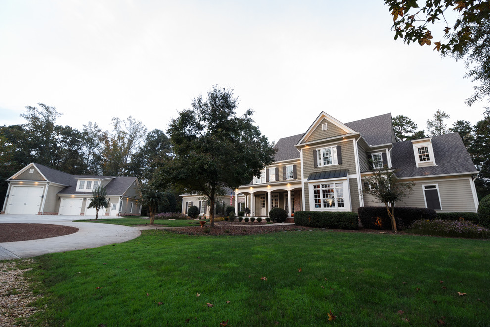 Suwanee, GA House Lighting Project Farmhouse Exterior Atlanta