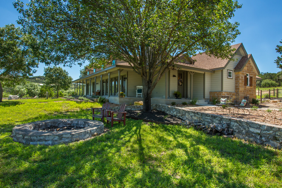 Texas Hill Country Living Farmhouse Exterior Austin by Vernon