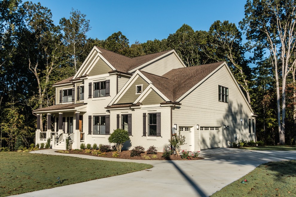 The Alexander Farmhouse Exterior Raleigh by Elm Street Builders