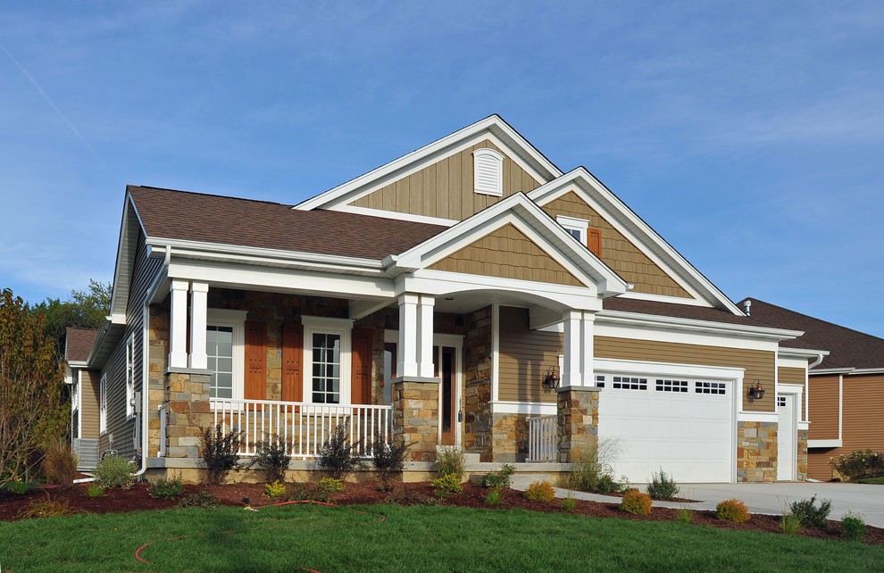 The Brighton, Arbor Lake Estates, Valparaiso Craftsman Exterior Chicago by Aldred Homes
