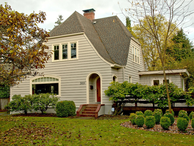 Clipped Gable Roofs Extend Traditional Exterior Style