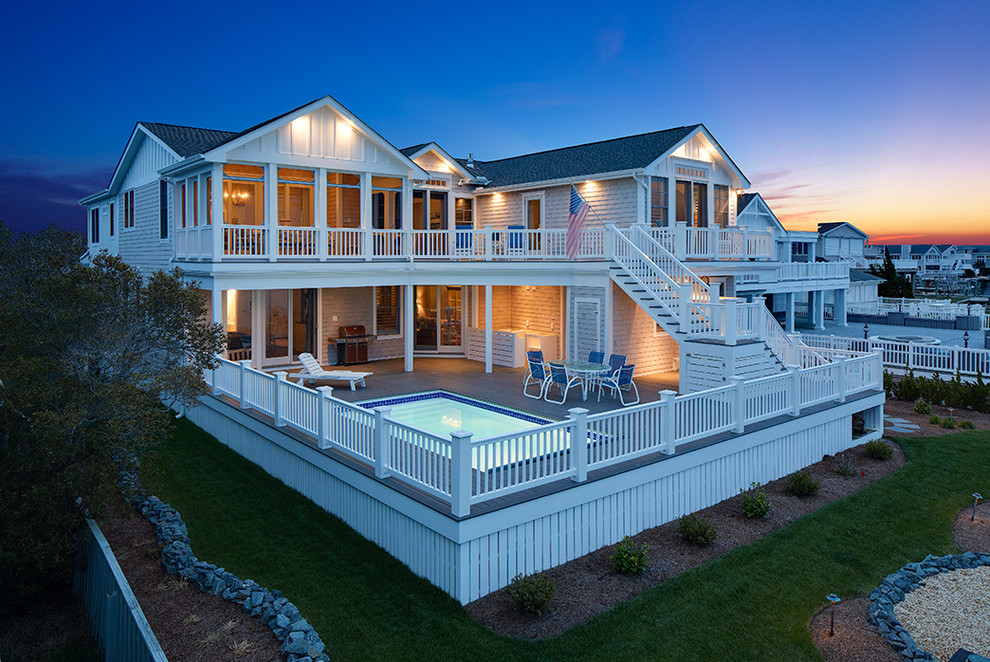 Photo of a beach style house exterior in DC Metro.