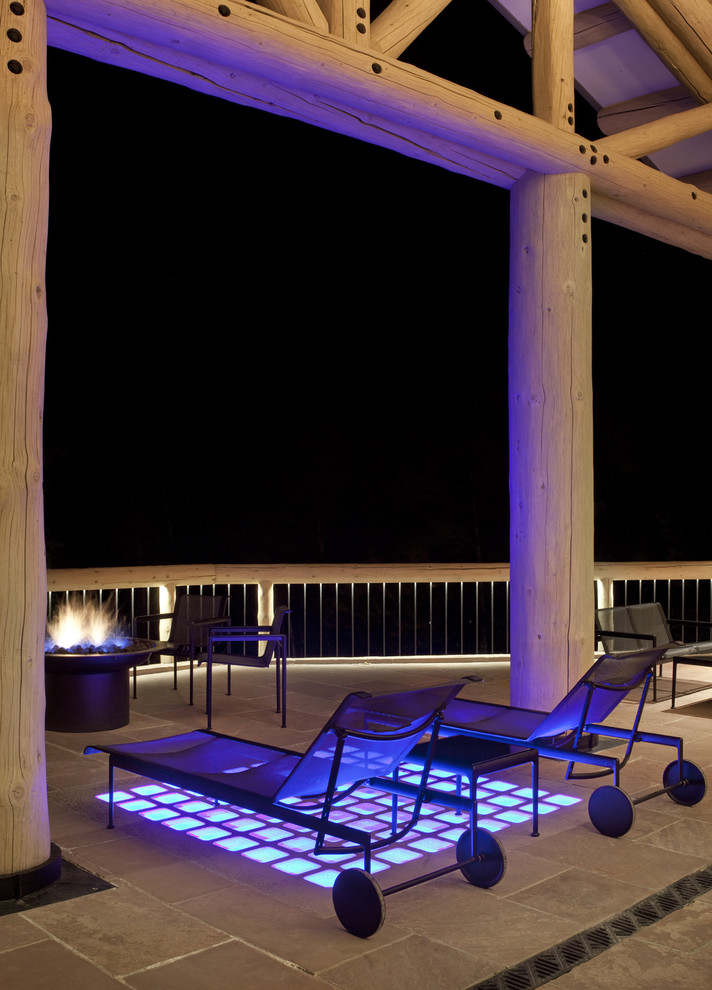 The Coolest Deck Lighting Ever Contemporary House Exterior Denver