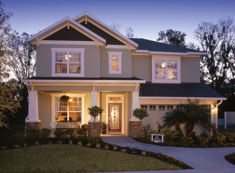 Design ideas for a contemporary house exterior in Tampa.