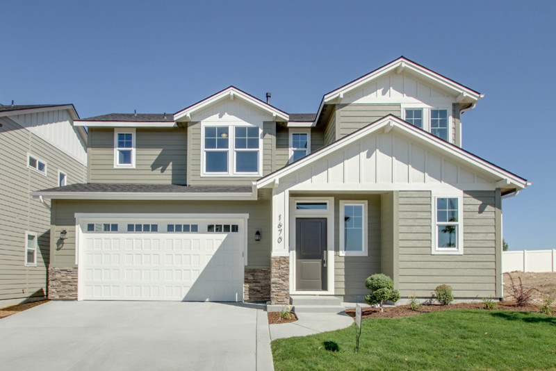 The Gardenia Transitional House Exterior Boise by Berkeley