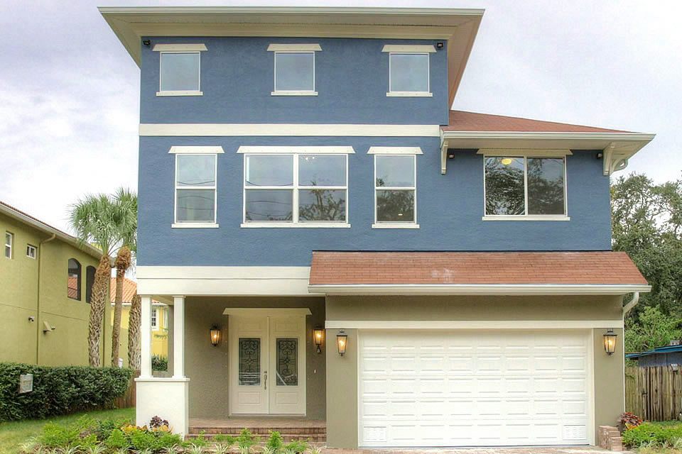 The Grand Palm Front Elevation New Home Builders in Tampa Florida
