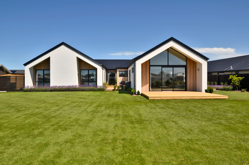Bild på ett minimalistiskt hus