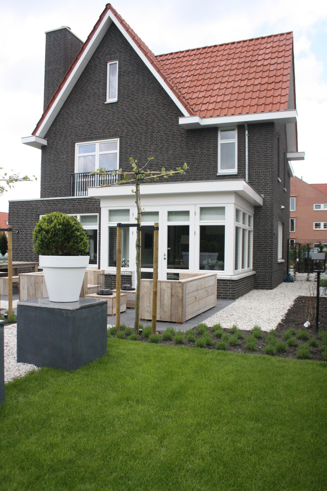 This is an example of a traditional house exterior in Amsterdam.