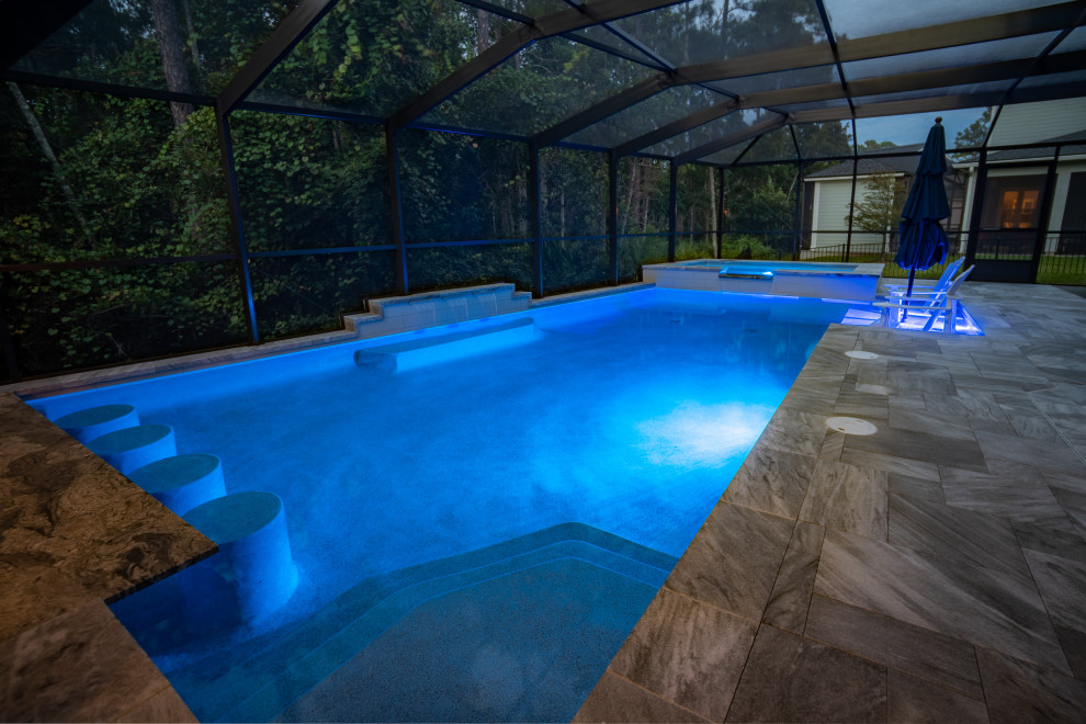 Ispirazione per una grande piscina design