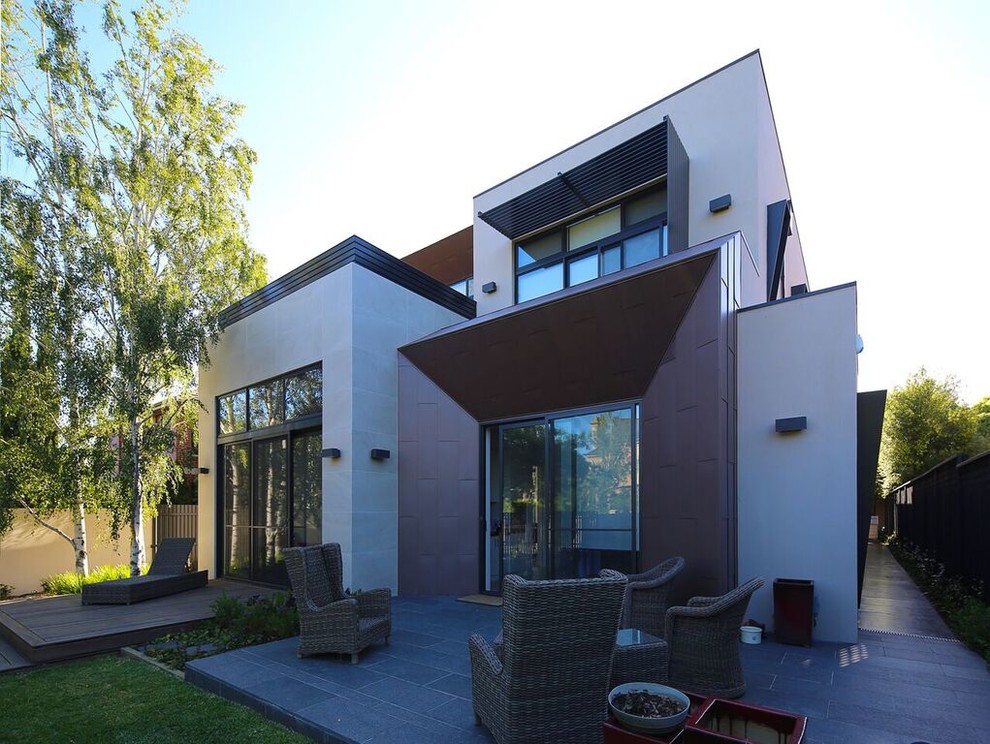 Large trendy exterior home photo in Melbourne