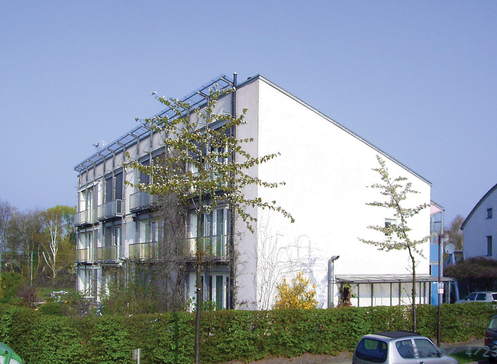 Example of a minimalist exterior home design in Other