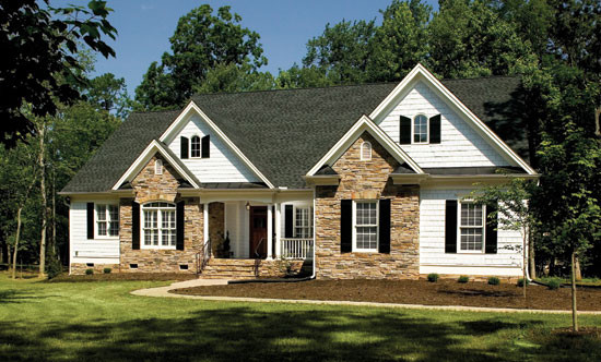 Example of an arts and crafts exterior home design in Charlotte