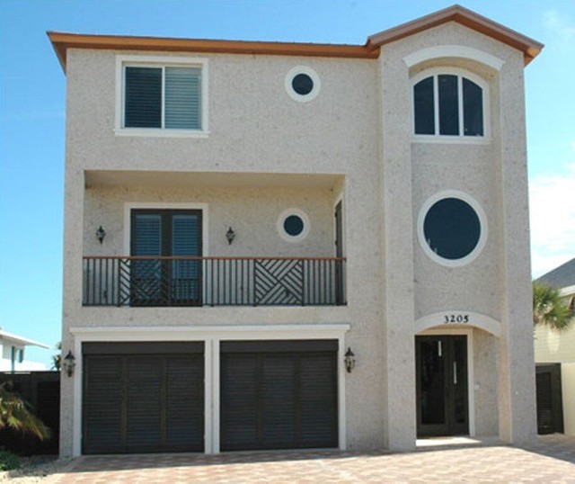 Three Story Ocean Front Homes Beach Style Exterior Orlando by