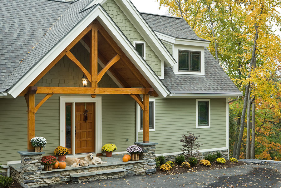 Timber Frame Exterior Contemporary Exterior New York by