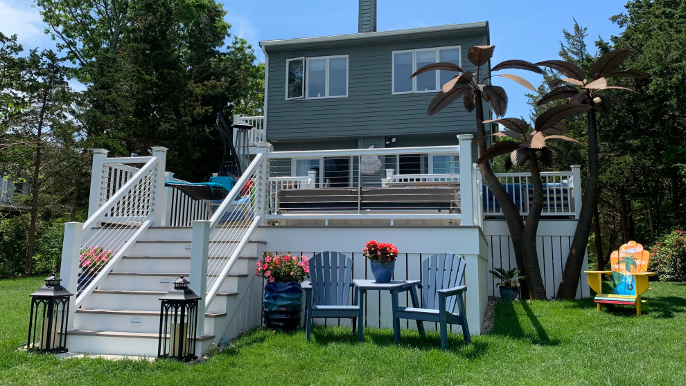 TimberTech Azek Deck on Mattapoisett, MA Waterfront Home Beach Style