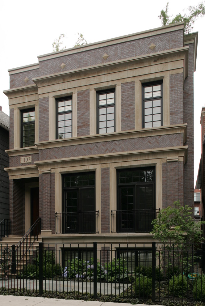 Esempio della facciata di una casa classica