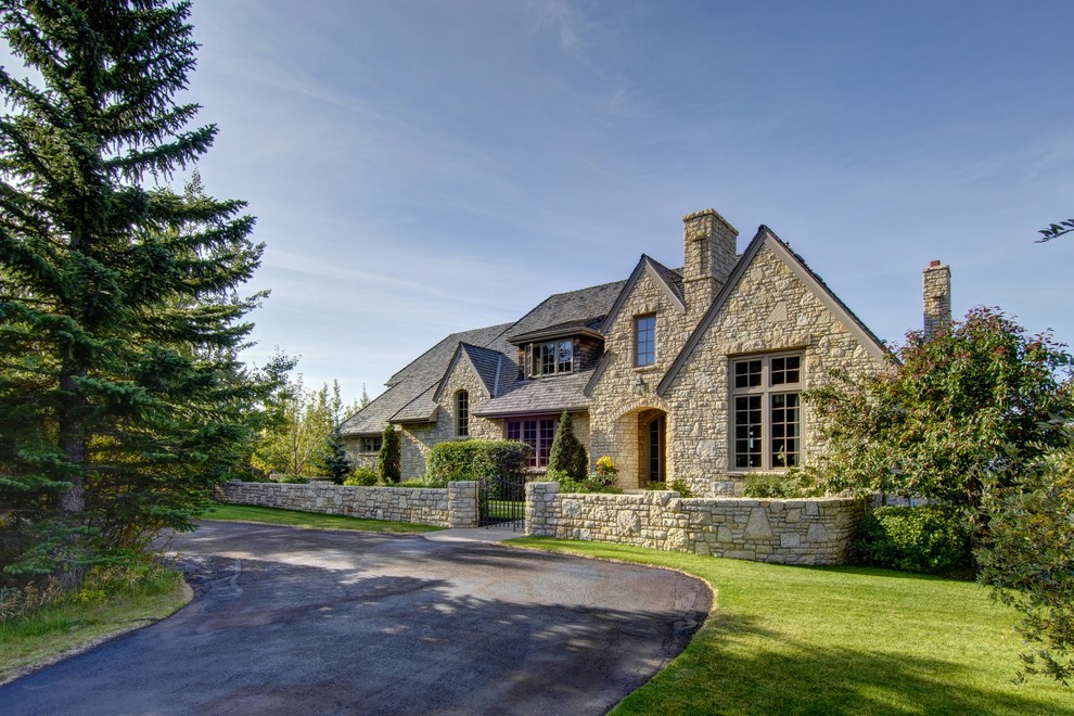 Traditional Stone House Traditional Exterior Calgary by