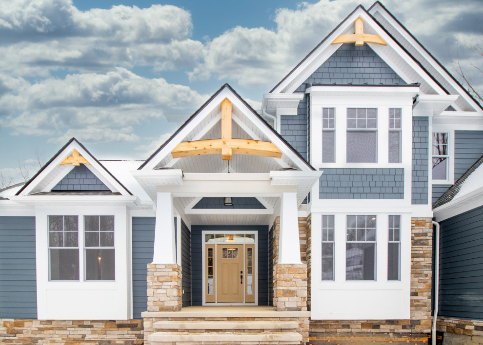 Transitional Custom Built Home Transitional Exterior Cleveland