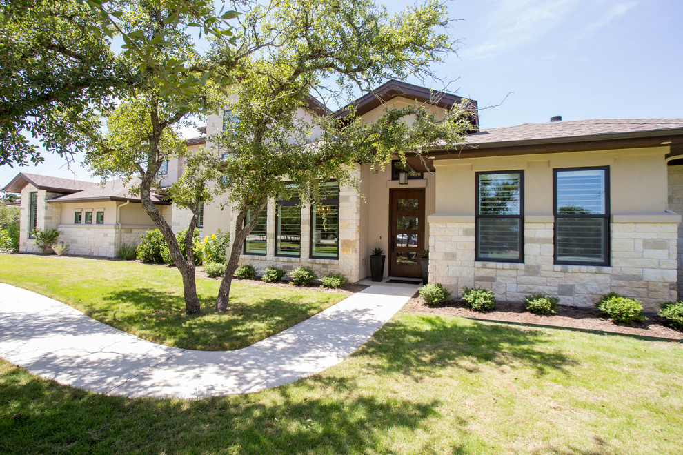 Travis Settlement Transitional Exterior Austin by Strobel