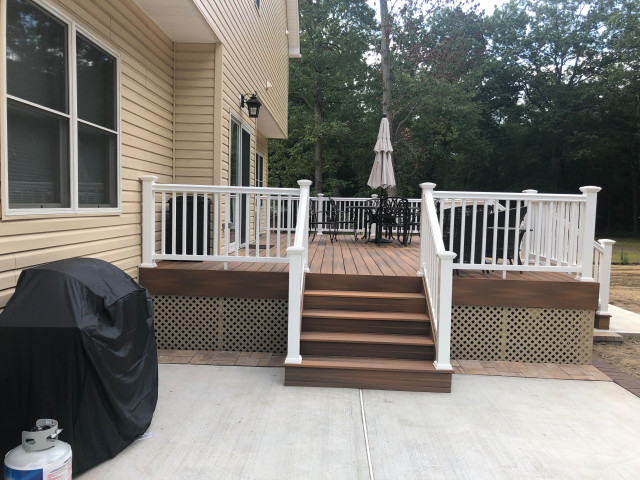 Trex Deck And Concrete Patio Modern Exterior New York By Jan Wil Construction Houzz Trex Deck And Concrete Patio Modern, Trex Patio Covers