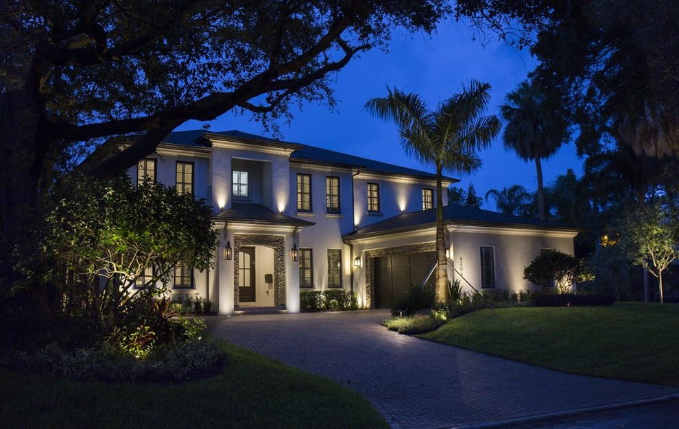 Download Tropical Meets Modern Tropical Exterior Tampa By Volt Lighting Houzz