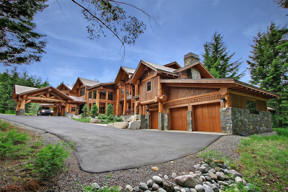 Tumble Creek Rustic Exterior Seattle by Streamline Design Ltd