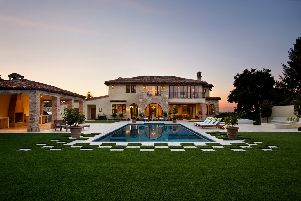 Tuscan Hillside Mediterranean Exterior San Francisco