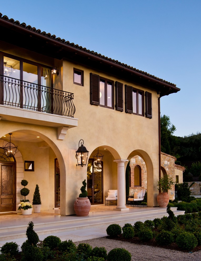 Tuscan Hillside Mediterranean Exterior San Francisco By Carrington Stonemasons Inc