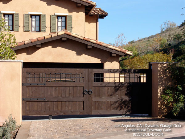 Tuscan Style Custom Architectural Driveway Gate Mediterranean Exterior Los Angeles By Dynamic Garage Door Houzz