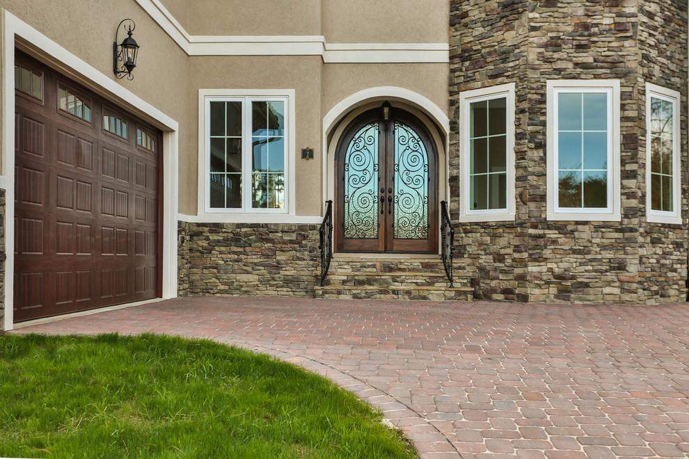 Tuscan Villa Custom Home in Maida Vale, Durham, NC Mediterranean Exterior Raleigh by