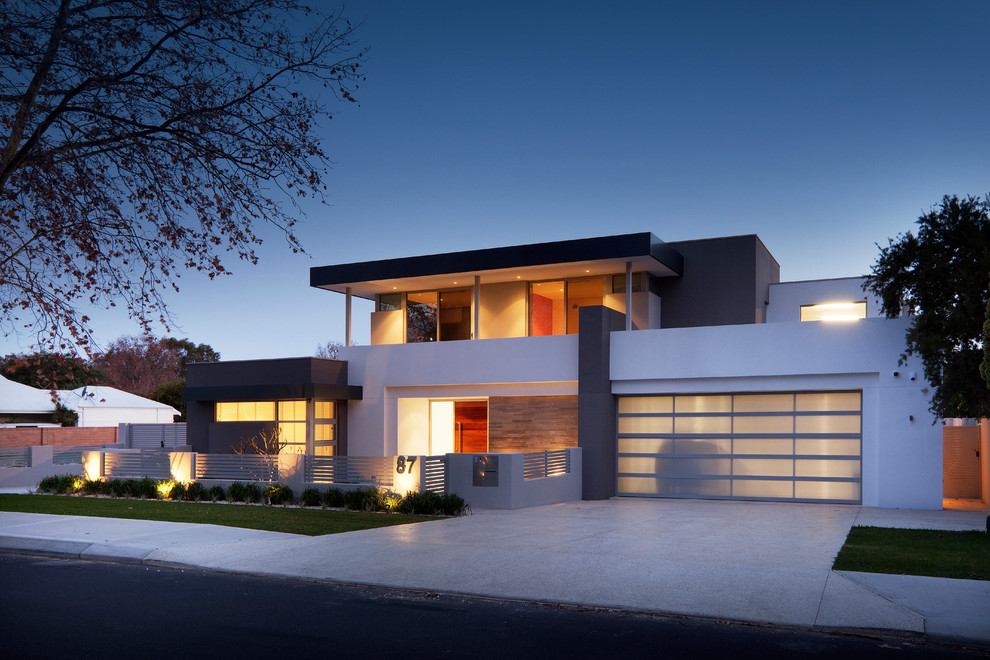 Contemporary house exterior in Perth.