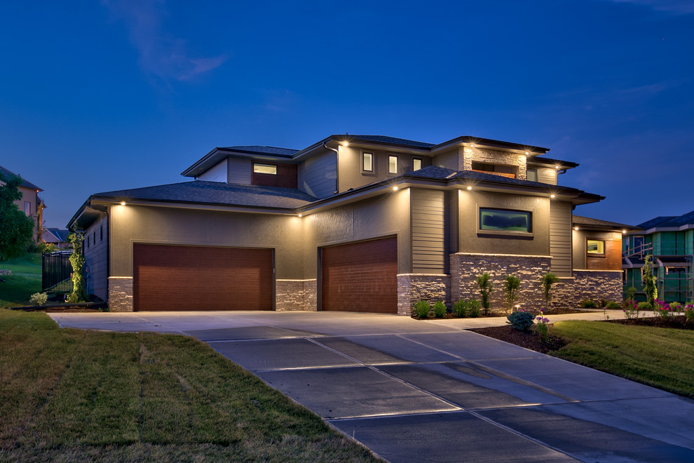 Ultra Modern 1.5 Story Martin Modern Exterior Omaha by Sierra