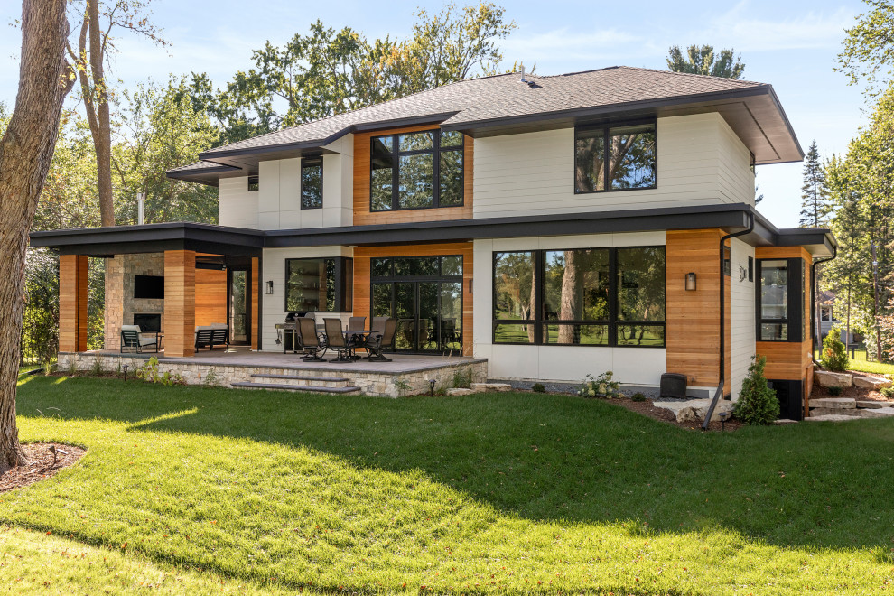 This is an example of a modern house exterior in Minneapolis.