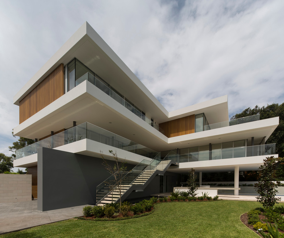 This is an example of a modern house exterior in Sydney.