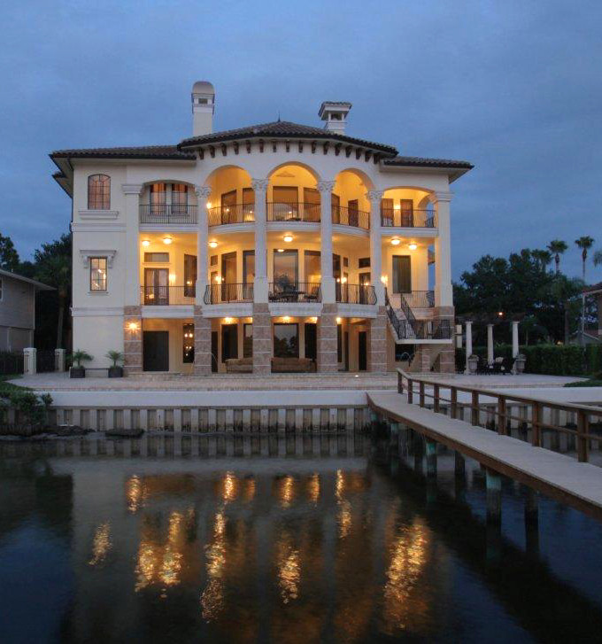 Style Waterfront Palazzo Mediterranean Exterior Orlando