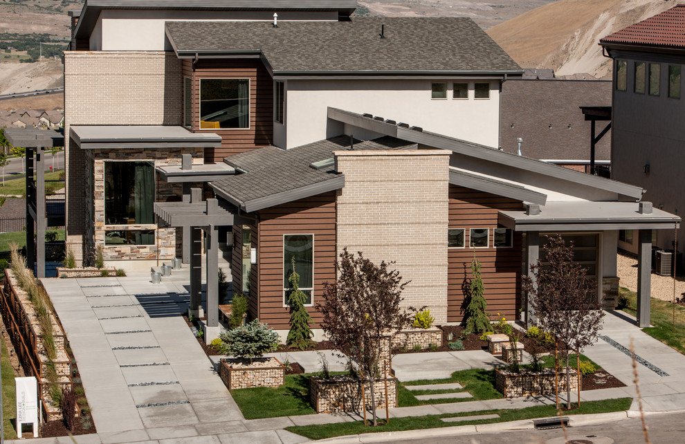 This is an example of a contemporary house exterior in Salt Lake City.