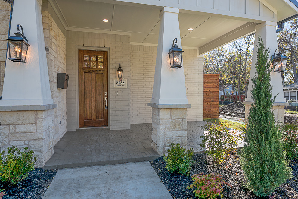 Vickery Place Transitional Exterior Dallas by J. Parker Custom