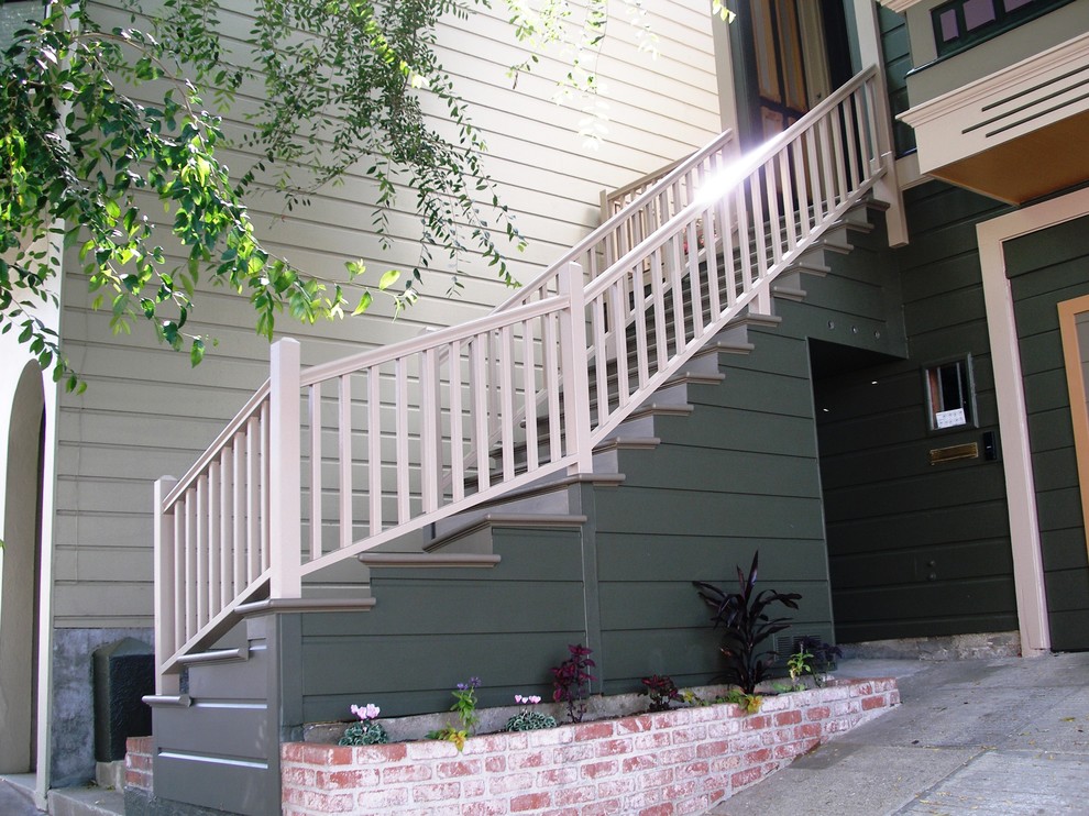 Victorian entry stair rebuild Traditional Exterior San Francisco