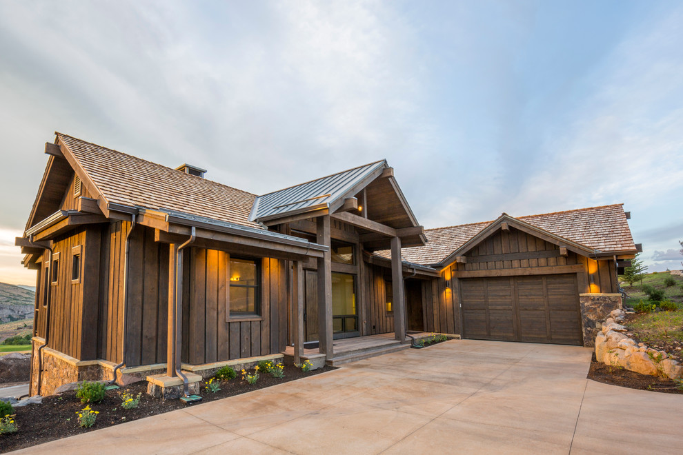 Victory Ranch Cabin Homes Rustic Exterior Salt Lake City by Big