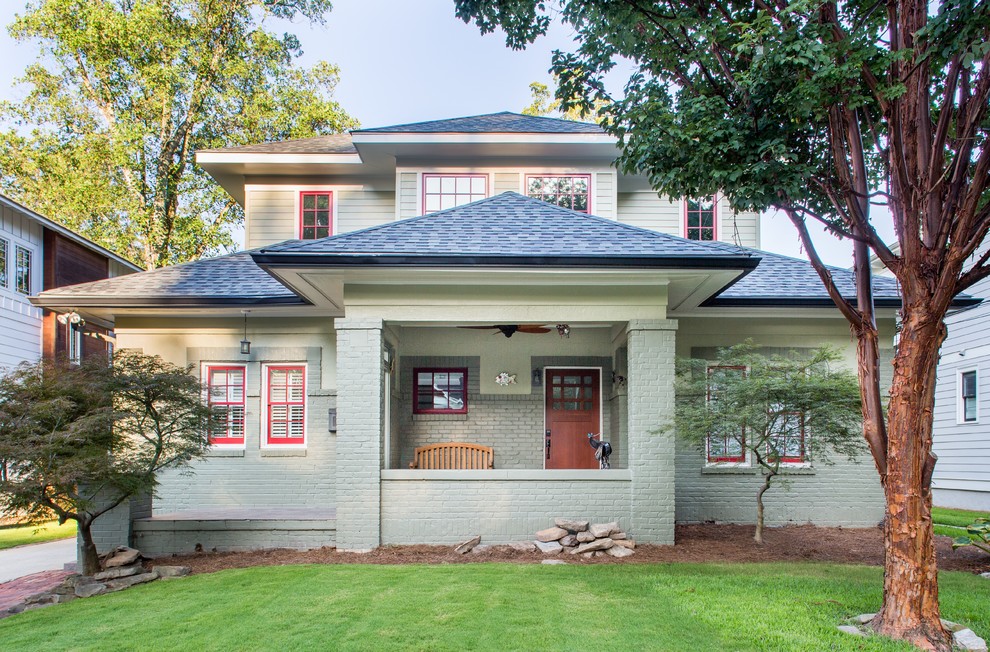 Inspiration for a craftsman two-story exterior home remodel in Atlanta